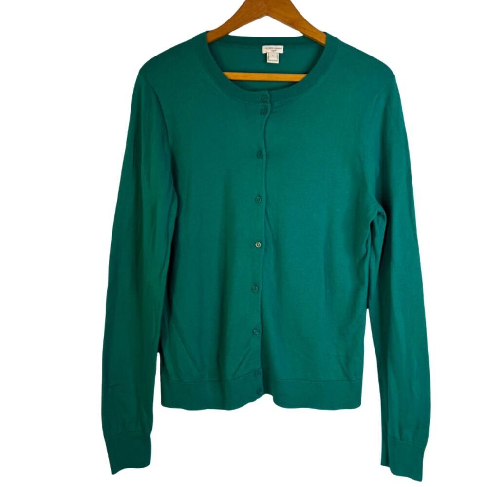 J Crew The Caryn Cardigan Lightweight Casual Basic Minimalist Cotton Size Large